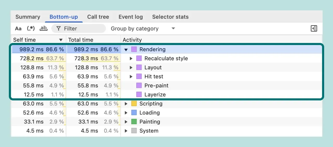 「Bottom-up(ボトムアップ)」のスクリーンショット