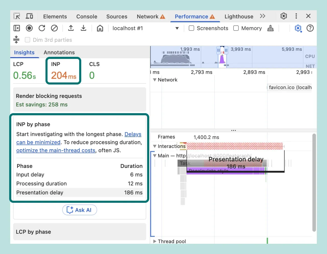 「Insights」のスクリーンショット