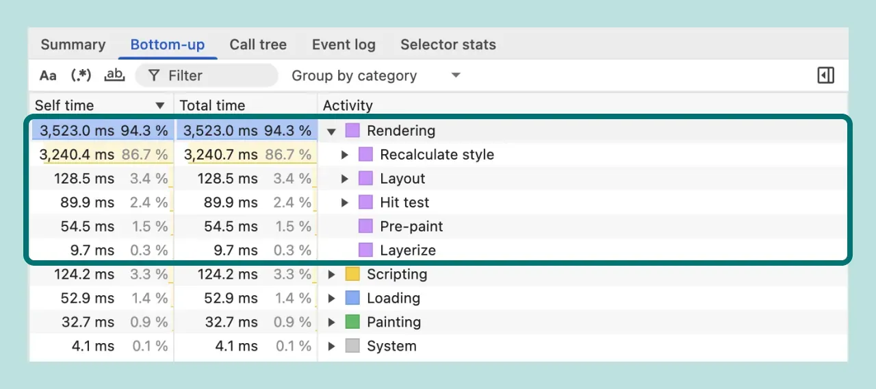 「Bottom-up(ボトムアップ)」のスクリーンショット
