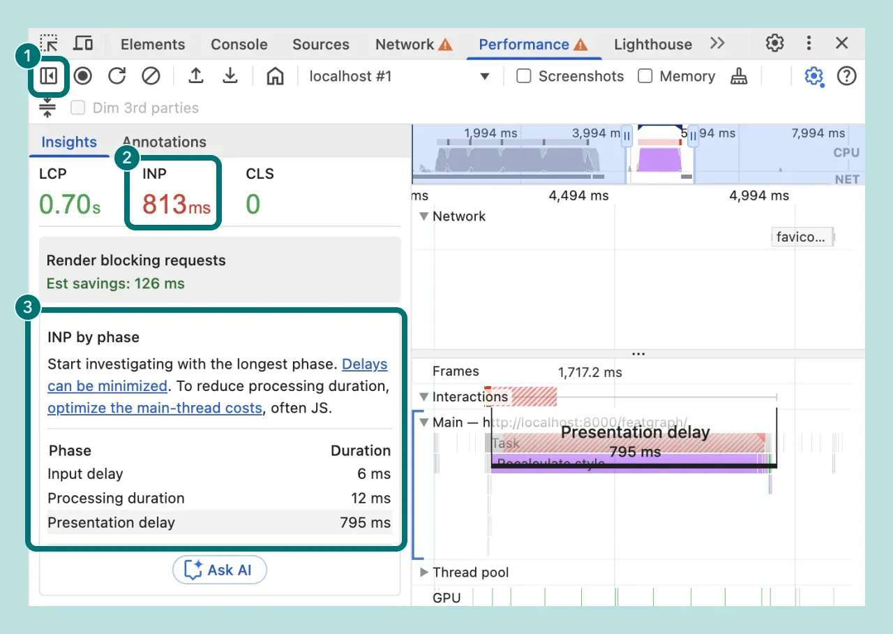 「Insights」のスクリーンショット