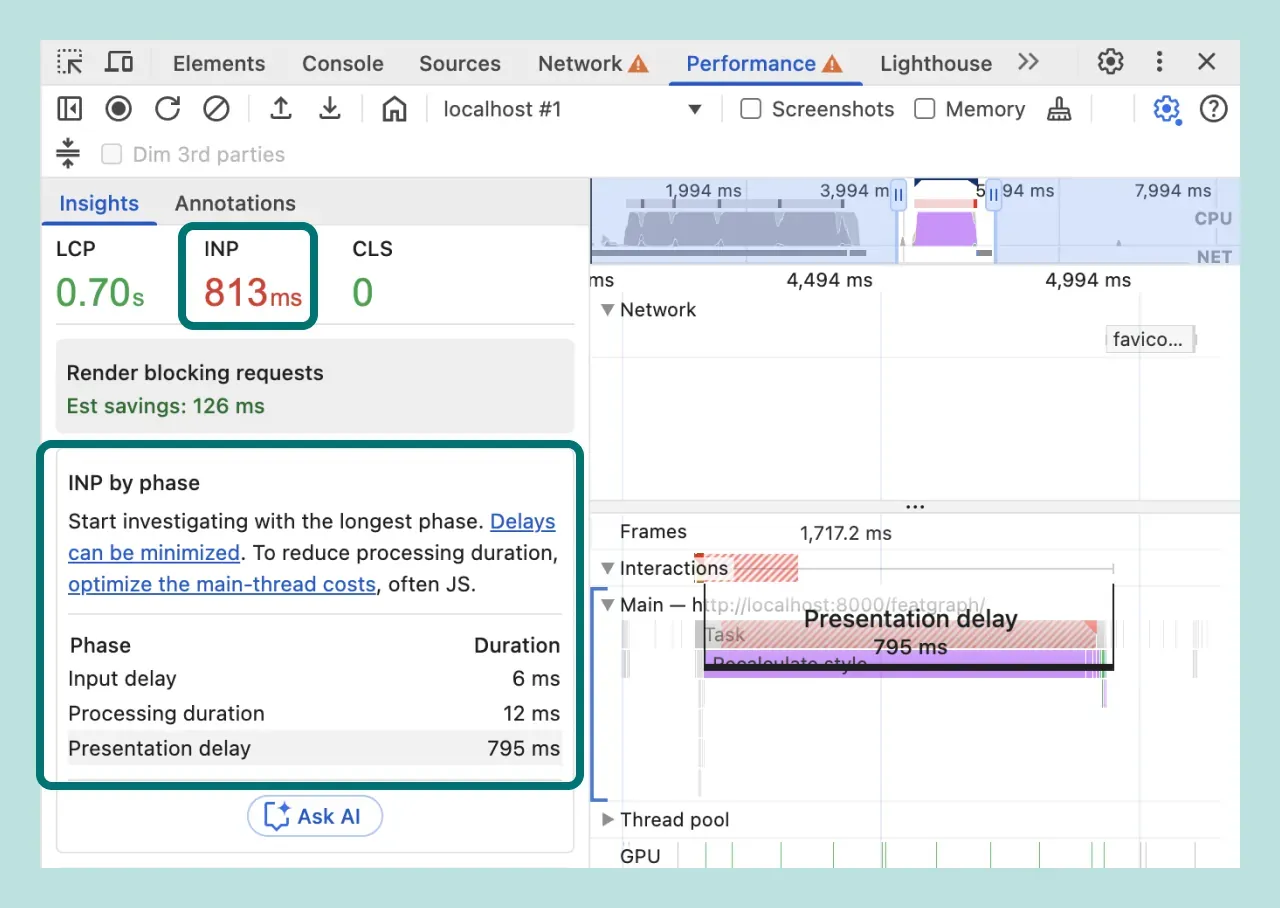 「Insights」のスクリーンショット